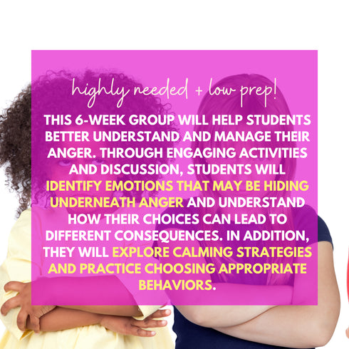 Anger Management Small Group Counseling Coping Skills Activities & Curriculum