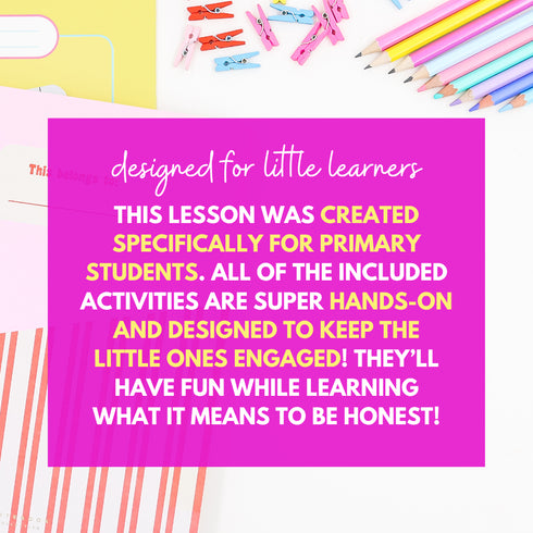 50% OFF for 48 HRS Honesty School Counseling Class Lesson - Honesty Worksheets