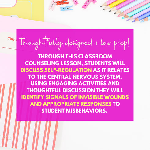 Self-Regulation and Conflict Response Lesson for Middle School Counseling & SEL