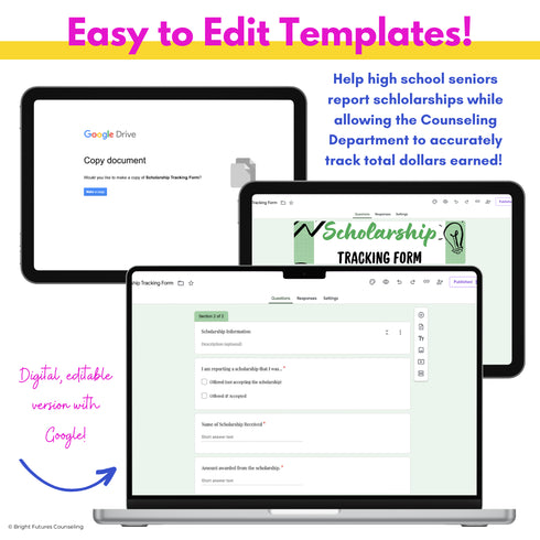 High School Counseling Scholarship Tracker - Tools for High School Counselors