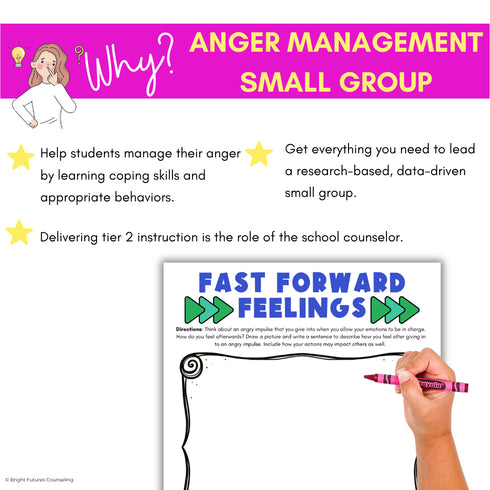 Anger Management Small Group Counseling Coping Skills Activities & Curriculum