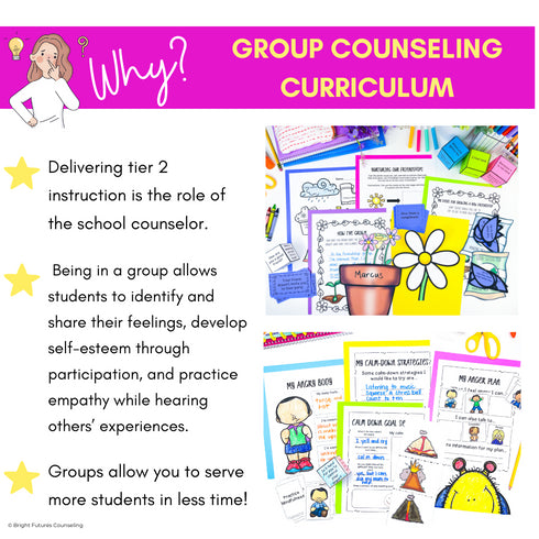 School Counseling Curriculum BUNDLE 10 Low-Prep Ready to Use Counseling Groups
