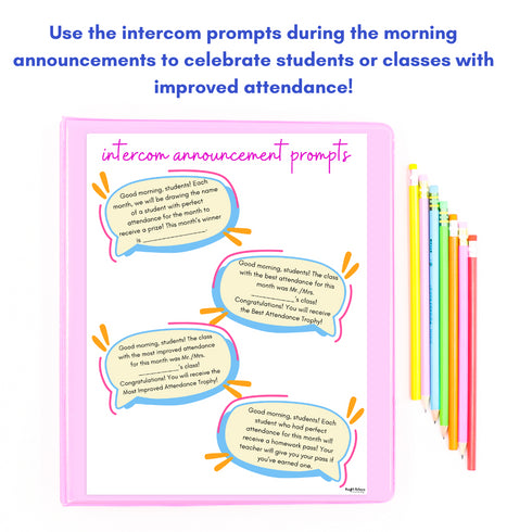 School-Wide Attendance Initiatives - 5 Attendance Activities