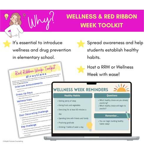 Red Ribbon Week Editable Toolkit - Wellness Week and Red Ribbon Week Flyers