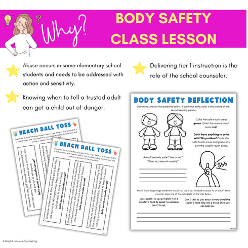 Body Safety Lesson - Safe vs. Unsafe Touch Erin's Law Lesson