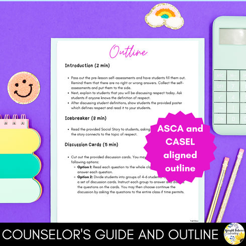 Respect Lesson for Elementary School Social Emotional Learning and Counseling