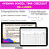 High School Counseling Opening School Year Checklist for High School Counselors