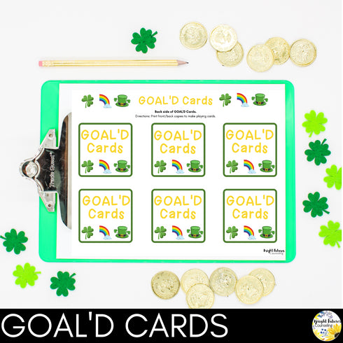 St. Patrick's Day Goal Setting Board Game - School Counseling Game