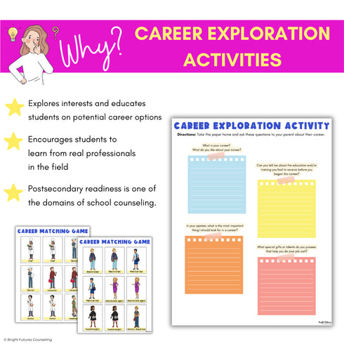 Career Exploration Lesson for Elementary - Career Exploration Worksheets
