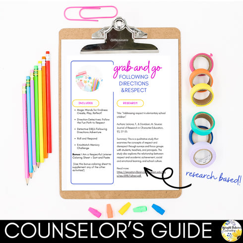 Following Directions Activities for Primary Grades: Activities to Teach Respect