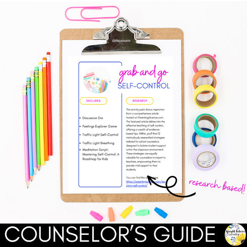 Self-Control Coping Skills Activities for Primary
