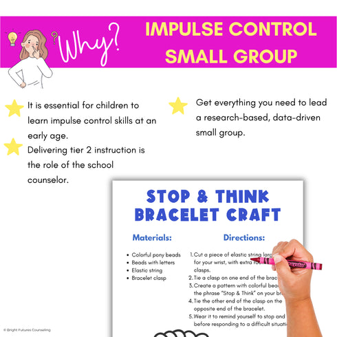 Impulse Control Counseling Group - Self-Control & Impulse Control Activities