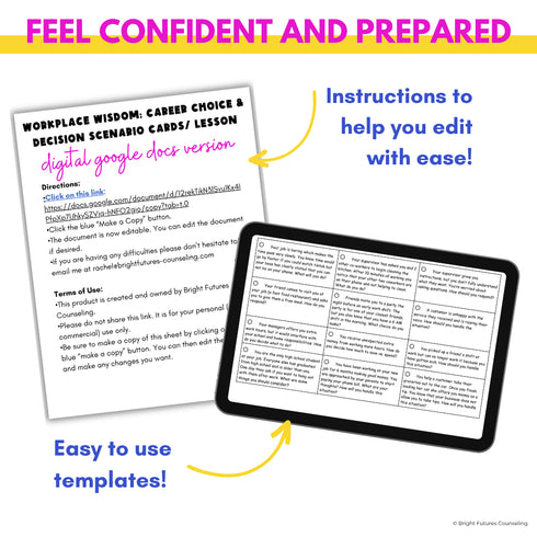 High School Counseling Career Lesson - High School Postsecondary Choices Lesson