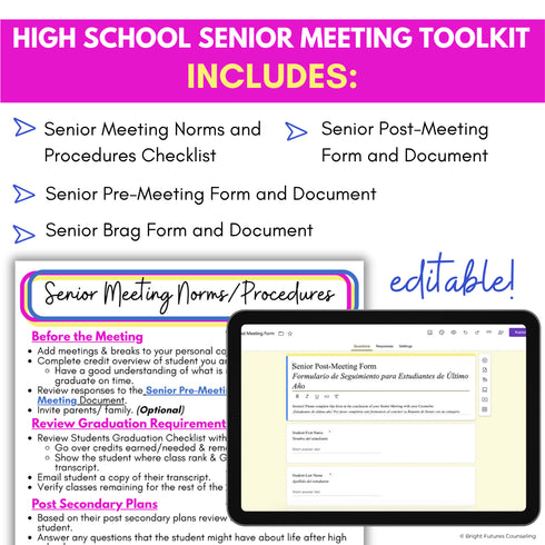 High School Senior Meeting Toolkit - Tools for High School Counselors