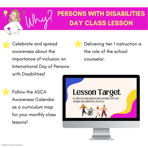 International Day of Persons with Disabilities -ASCA Awareness Counseling Lesson