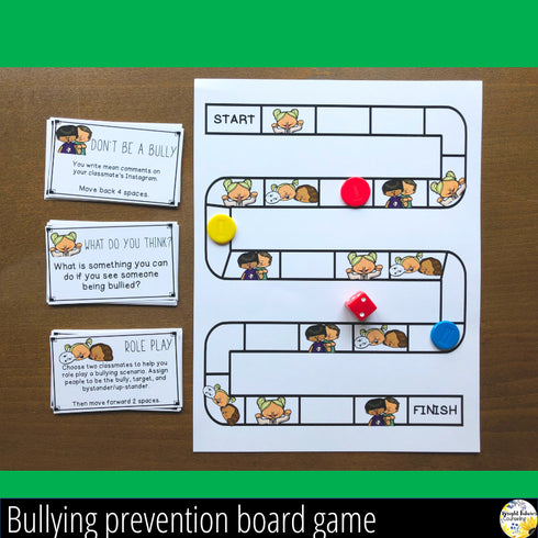 Bullying Prevention Board Game - School Counseling Game with Digital Version