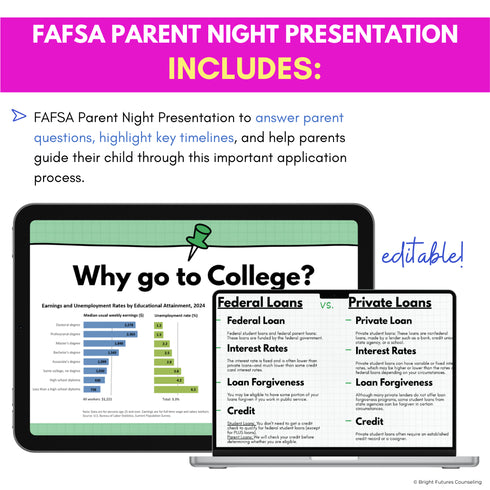 FAFSA & Financial Aid Parent Night Presentation for High School Counseling