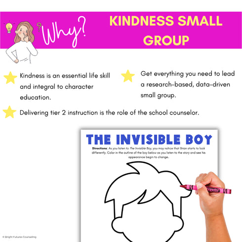 Kindness Small Group Counseling Curriculum with Social Skills Activities