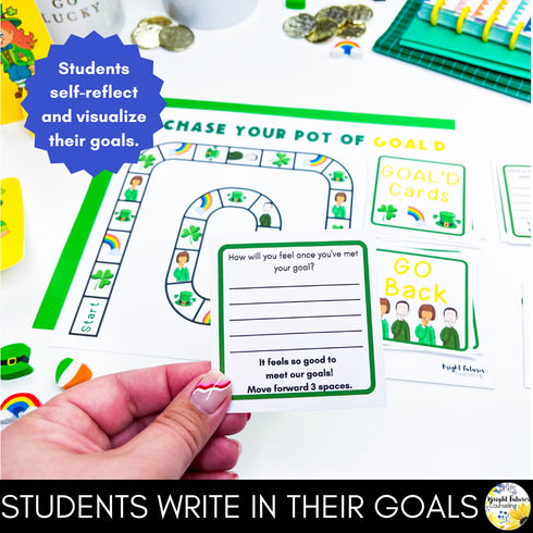 St. Patrick's Day Goal Setting Board Game - School Counseling Game