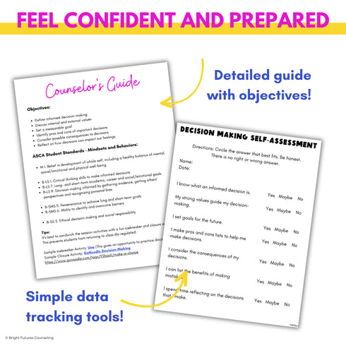 Middle School Individual Counseling Curriculum - Bullying, Anxiety, Grief & more