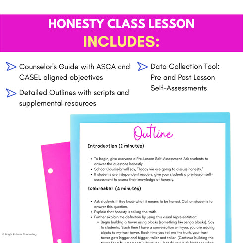 50% OFF for 48 HRS Honesty School Counseling Class Lesson - Honesty Worksheets