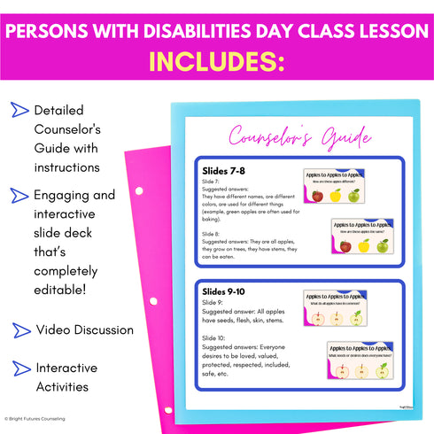 International Day of Persons with Disabilities -ASCA Awareness Counseling Lesson
