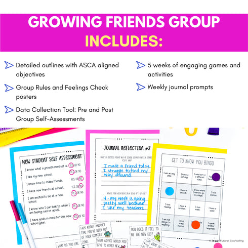 New Student Group - School Counseling Friendship Small Group for New Students