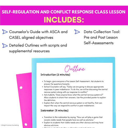 Self-Regulation and Conflict Response Lesson for Middle School Counseling & SEL