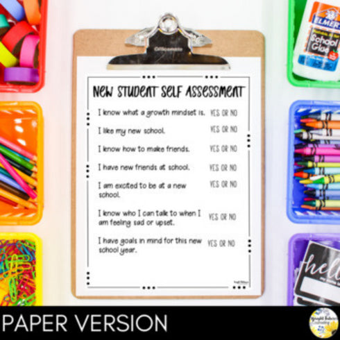 New Students School Counseling Self-Assessment