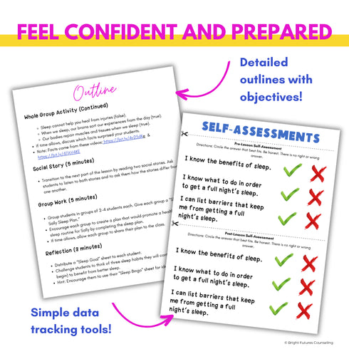 Wellness and Sleep Hygiene - Health and Wellness School Counseling & SEL Lesson