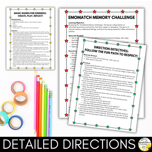 Following Directions Activities for Primary Grades: Activities to Teach Respect