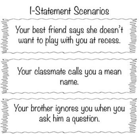 Conflict Resolution Counseling Activity Pack Wild About I-Statements