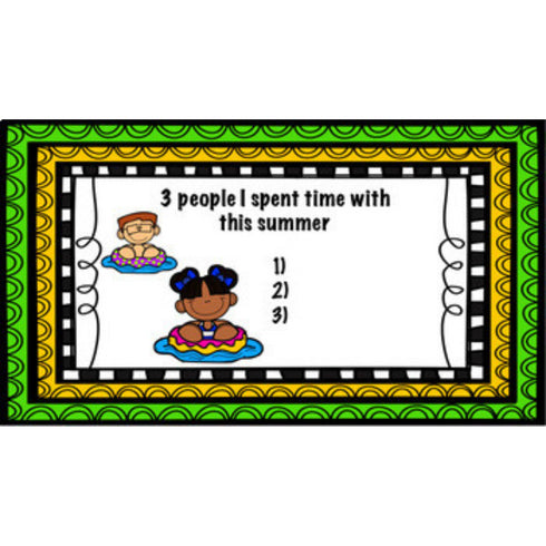 My Summer Reflection Book