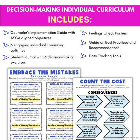 Responsible Decision Making Middle School Counseling - Choices and Consequences