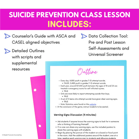 Suicide Prevention Lesson Middle School Counseling