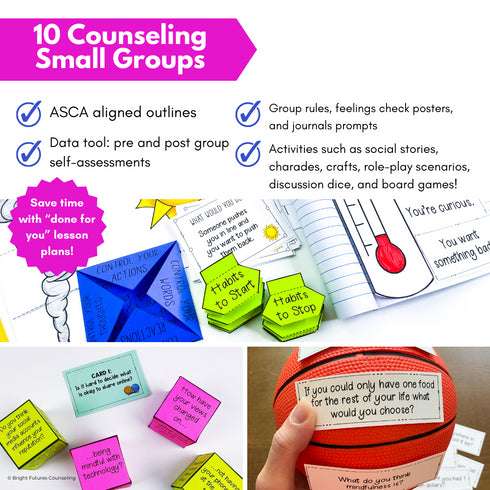 Group Curriculum BUNDLE II 10 Counseling Small Groups