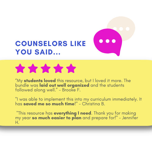 School Counseling Activities for the Year - Elementary Counseling Curriculum Map