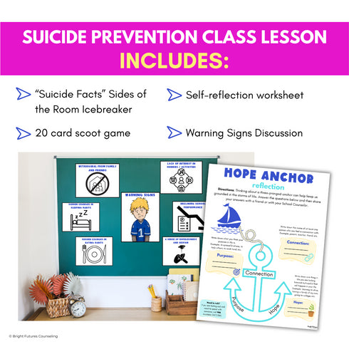 Suicide Prevention Lesson Middle School Counseling