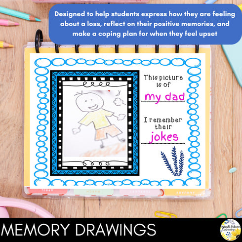 Memory Keepers Grief Workbook - Help Support Students Struggling with a Loss