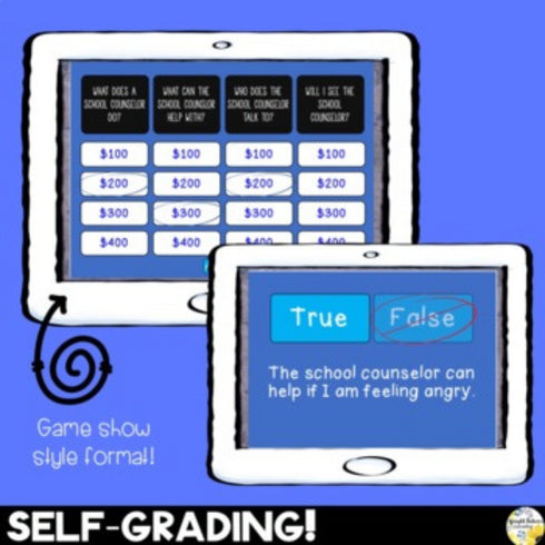 Meet the Counselor Game Show BOOM CARDS - Digital School Counseling Game