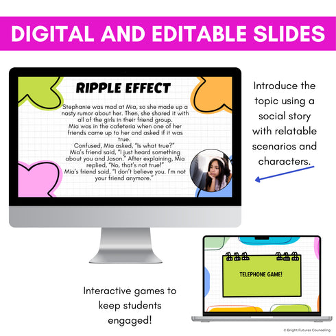 Gossip & Rumors Middle School Counseling Lesson Classroom Guidance Activity