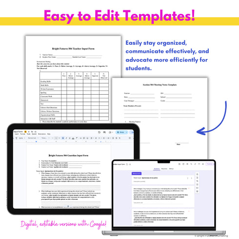 504 Case Manager Toolkit 504 at a Glance + Accommodation Tracker for High School