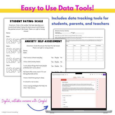 Middle School Individual Counseling Curriculum - Bullying, Anxiety, Grief & more