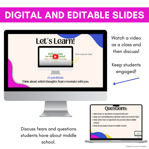 Middle School Transition Lesson-5th Grade Transition to Middle School Activities