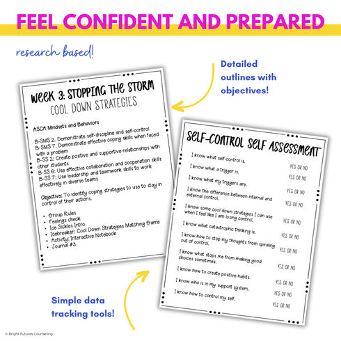 Self-Control School Counseling Group: Develop Self-Control Accountability Habits
