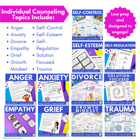 Individual Counseling Curriculum Bundle - 11 Individual Counseling Curricula
