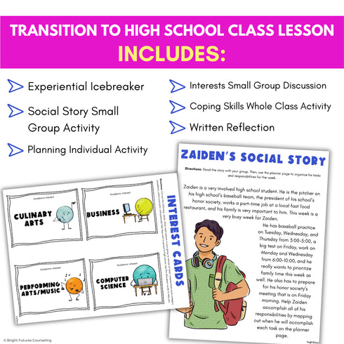 High School Transition Lesson - 8th Grade Transition to High School Activities