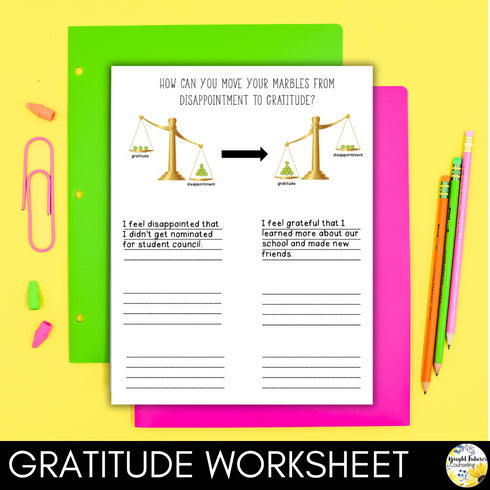Gratitude and Shifting Perspectives School Counseling Lesson and Activity