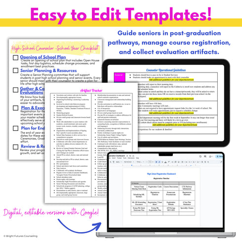 High School Counselor School Year Checklist - High School Counseling Planning