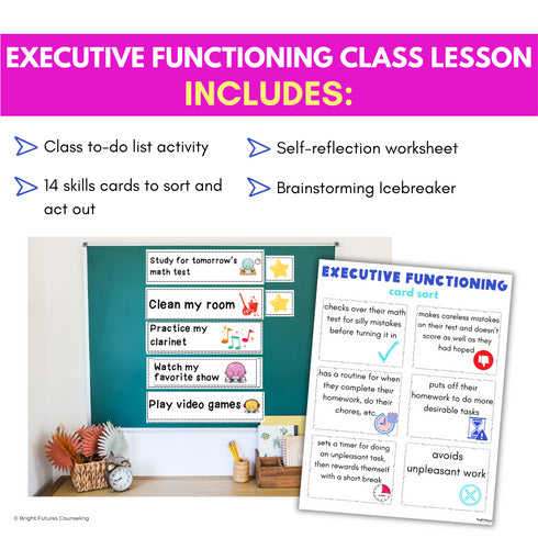 Executive Functioning Lesson Plans for Middle School Study Skills & Counseling